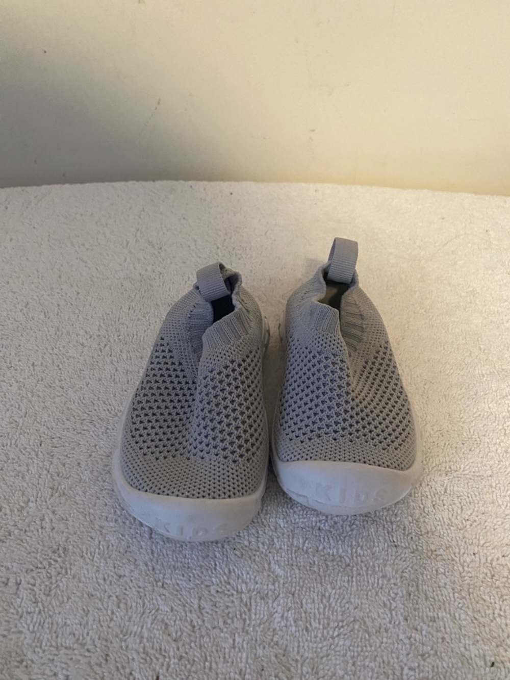 Kids Slip-On Knit Sneakers in Light Gray - Comfortable Everyday Shoes